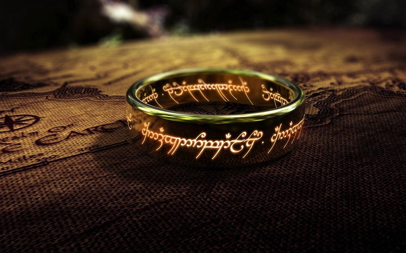 A ring from The Lord of the Rings glows to highlight an encryption.