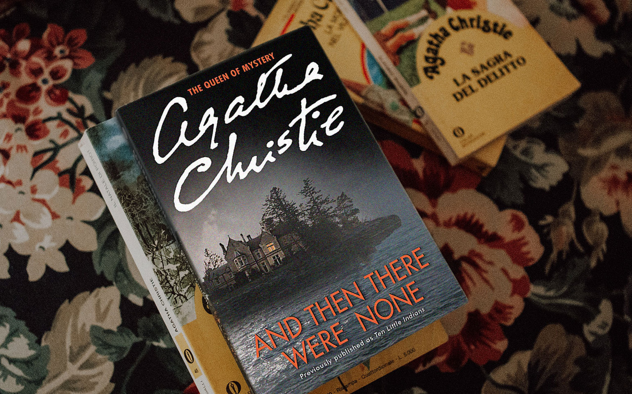 The cover of Agatha Christie's "And Then There Were None" is shown.