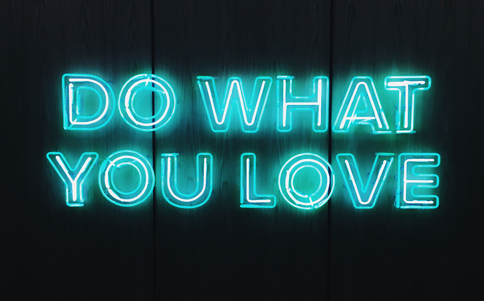 Neon light that reads Do What You Love