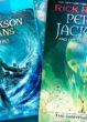 The movie poster and book cover of Percy Jackson and the Olympians: The Lightning Thief are shown.