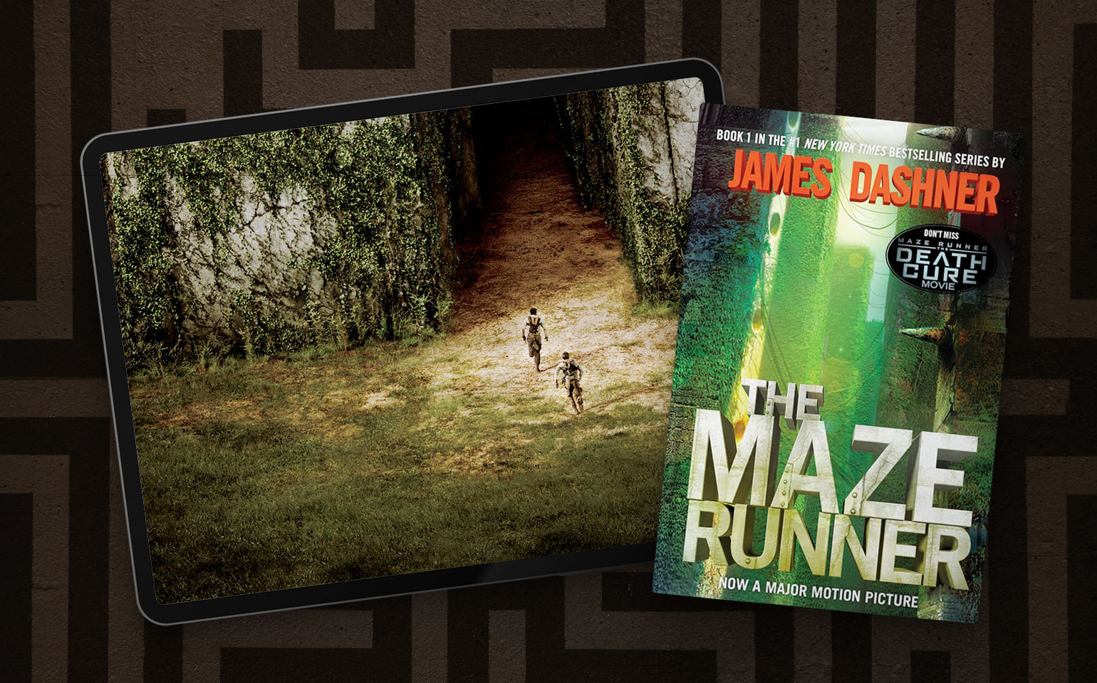 The cover of The Maze Runner is shown.