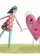 A person holds hands with a heart.