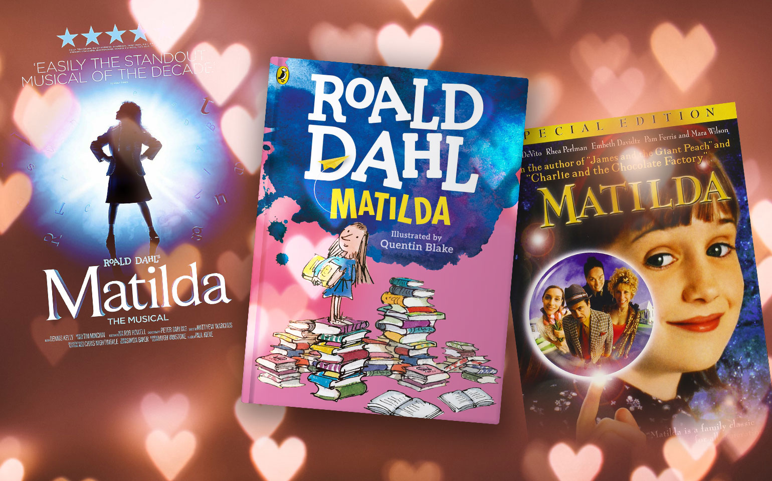 The different versions of Matilda are shown