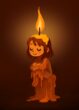 A candle is shown on someone's head to represent burnout.