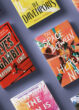 An array of book covers are shown.